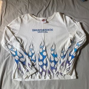 Harley Davidson Motorcycles Flame Long Sleeve